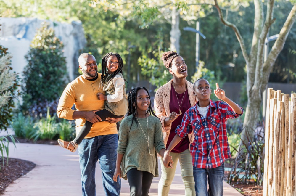 Family at a park