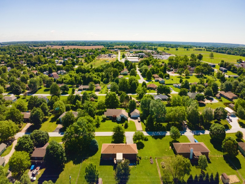 Residential Housing Aerial View