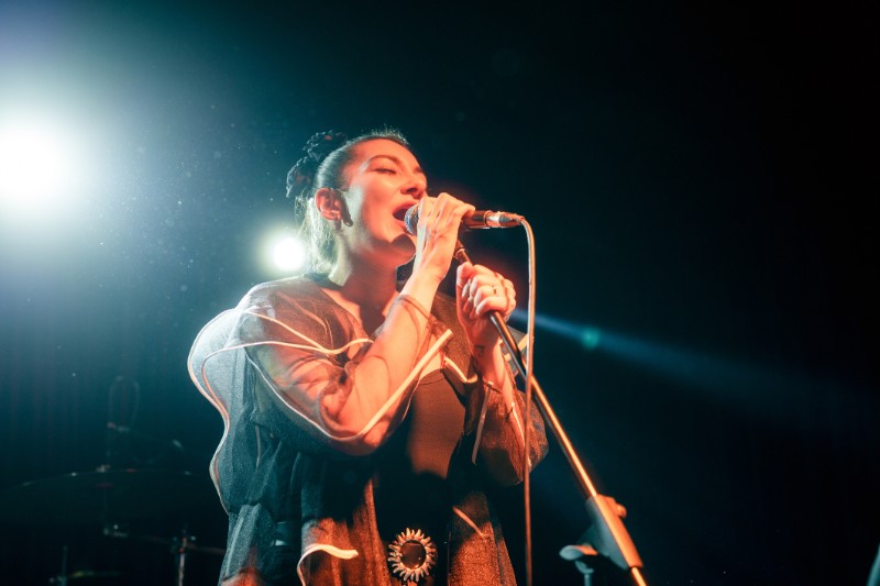 singer performing on her concert