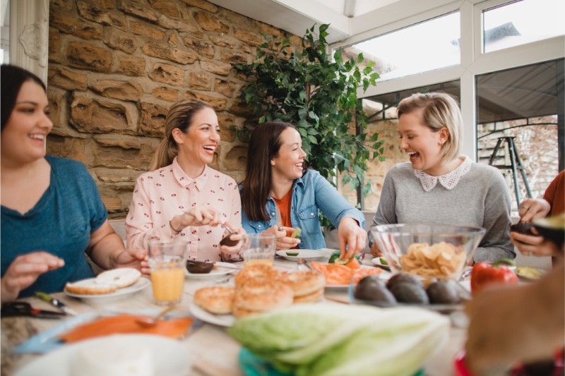 Friends Making Lunch
