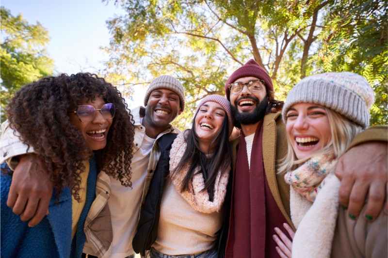group of friends laughing